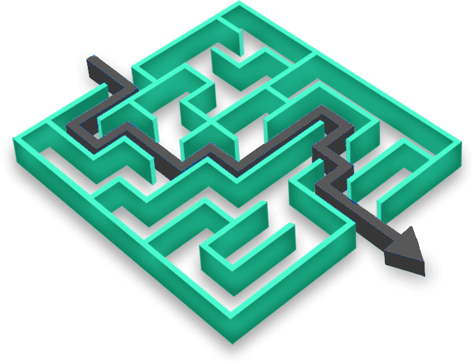 maze with arrow